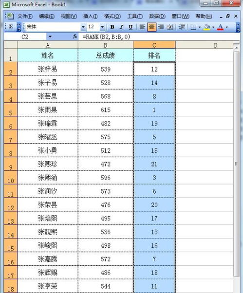 excel表格积分排序,excel给成绩排名次然后积分