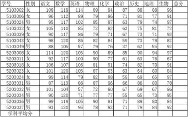 表格男女求和,表格男女计数